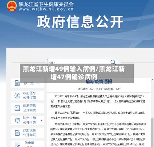 黑龙江新增49例输入病例/黑龙江新增47例确诊病例-第2张图片