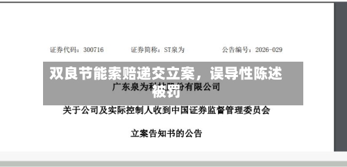 双良节能索赔递交立案，误导性陈述被罚-第2张图片