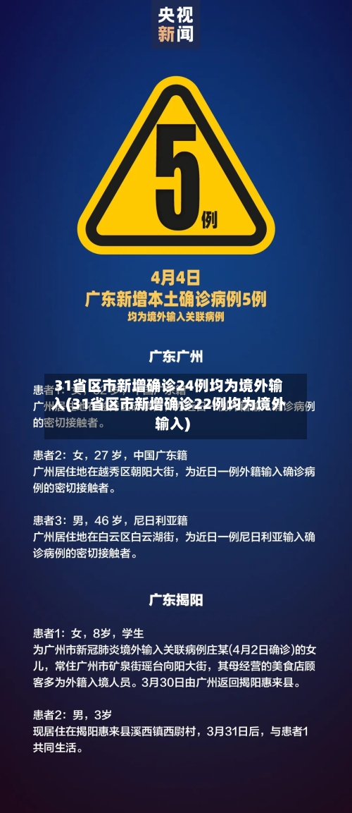 31省区市新增确诊24例均为境外输入(31省区市新增确诊22例均为境外输入)-第1张图片
