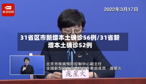 31省区市新增本土确诊56例/31省新增本土确诊52例